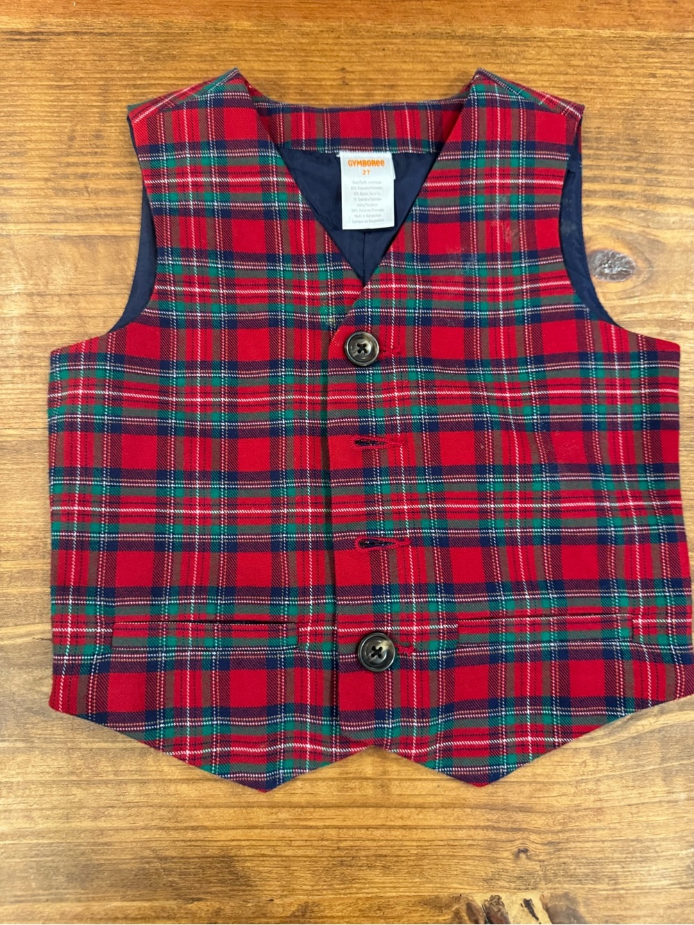 Classic Red Tartan Plaid Waistcoat Vest
